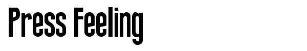 Press Feeling font preview